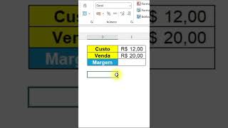 Margem de Lucro no Excel Simples e Rápido [upl. by Ynavoj]