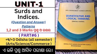 Important Questions✅ Part6 UNIT1Qualitative and Logical ThinkingSurds and Indices 1amp2 marks😄 [upl. by Annabela]