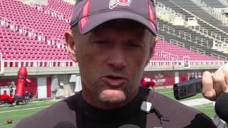 Utah head coach Kyle Whittingham post scrimmage interview 4122014 [upl. by Kolosick398]