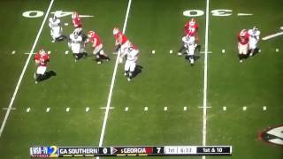 Georgia Southern GSU Player Breaks Finger Vs UGA [upl. by Liederman963]