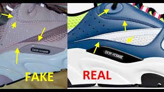 Dior B22 trainers real vs fake How to spot fake Christian Dior shoes [upl. by Nitsuga]