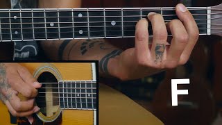 F Barre Chord Exercise for Acoustic Guitar [upl. by Edwina]