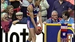 First Goal  Chris Grant  1990 Round 1  Footscray Western Bulldogs St Kilda [upl. by Adliw]