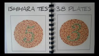 color blindness test  how to perform ishihara test procedure  ishihara test 38 plates hindi [upl. by Yecnuahc]