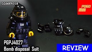 Lego Bomb disposal Suit Pogo Bootleg PGPJ4027 Review 4K [upl. by Eelannej944]