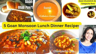 4 Goan Monsoon Veg lunchdinnertiffin recipes akshatasrecipes [upl. by Htebilil]