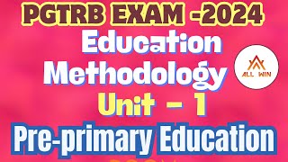 Pre primary education PGTRB Educationmethodology  Online classes started psychology pgtrb2024 [upl. by Ttergram]