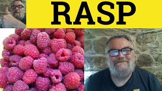 🔵 Rasp  Rasping Meaning  Origin of Raspberry  Rasp Examples  GRE Vocabulary [upl. by Izabel]