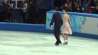 Sochi 2014 Virtue  Moir warmup before FD 00020 [upl. by Oneg]