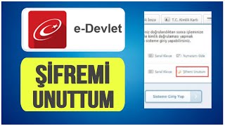 EDevlet Şifremi Unuttum  EDevlet Şifresi Nasıl Alınır [upl. by Aleemaj]