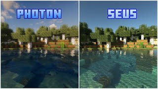 Photon vs SEUS  Shader Comparison [upl. by Llenehc]