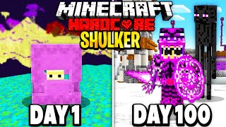 I Survived 100 Days as a SHULKER on Hardcore Minecraft Heres What Happened [upl. by Doralia]