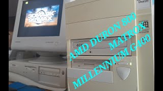 Matrox Millennium G400 DUAL amp AMD Duron 800 MHZ [upl. by Noiwtna]