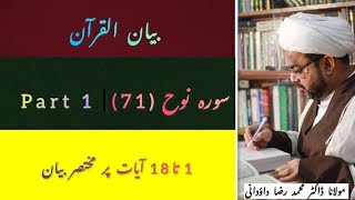 Sura Nooh  Part 1  Tafseer  Dr Dawoodani  graphic presentation  Bayanul Quran  Fehmul Quran [upl. by Ailedo]