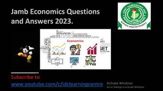 Jamb Economics Past Questions and Answers 2023 Prep [upl. by Grefer971]