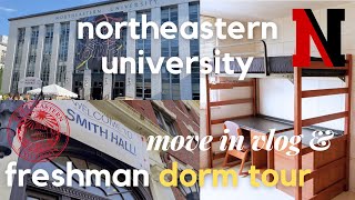 Northeastern University college movein vlog amp realistic freshman dorm tour move to college with me [upl. by Sprage]