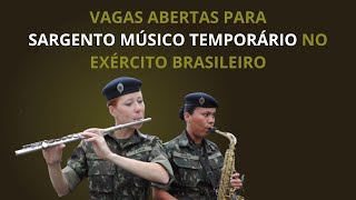 EDITAL NOVO VAGAS PARA SARGENTO MÚSICO TEMPORÁRIO NO ESTADO DE SÃO PAULO  EXÉRCITO BRASILEIRO [upl. by Onitnevuj]