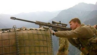 US Army Sniper In Afghanistan With His Barrett Rifle [upl. by Alister933]