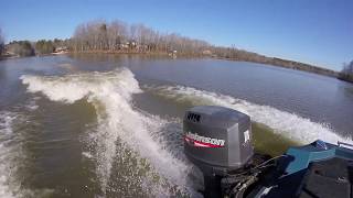 175 HORSEPOWER JOHNSON OUTBOARD LAKE CHESDIN VA [upl. by Adara]