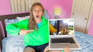 Grace Sharer ROOM TOUR revealed POND MONSTER CAPTURED on Surveillance Camera [upl. by Llerrehs]