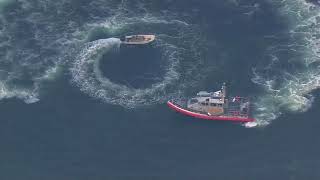 ICYMI Coast Guard finally stops unmanned boat motoring in circles [upl. by Peti]