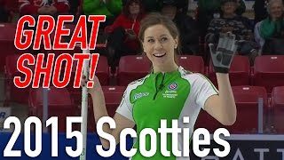 Stephanie Schmidt SASK  Triple peel vs Homan CAN  2015 Scotties Tournament of Hearts [upl. by Doreg276]