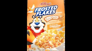 Kelloggs Frosted Flakes Cinnamon French Toast Cereal RandomRatingsandReviews FrostedFlakes snacks [upl. by Evod551]