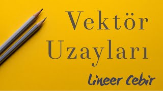 Lineer Cebir ❖ Vektör Uzayları ❖ Introduction to Vector Spaces [upl. by Tarsuss994]