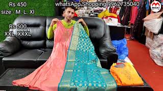 Rs 450 Sowcarpet Anarkali Collections  Heavy Clearance Sale In Dresses [upl. by Clerissa]