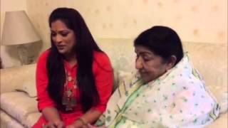 Lata Mangeshkar Ji unveiling Richa Sharma new song Ranglee [upl. by Babette]