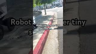 Robot kicks human off sidewalk [upl. by Enineg]