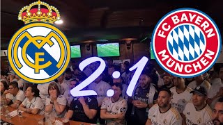 WE’RE IN THE FINAL EMOTIONS GOALS amp REACTIONS Real Madrid vs Bayern 21  Peña Madridista NYC [upl. by Riada342]