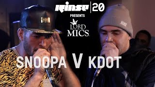 Snoopa vs KDot Rinse x Lord of the Mics [upl. by Ayerf]