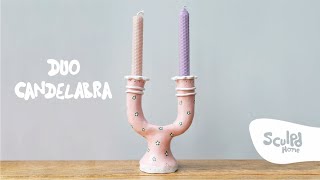 How To Make Your Own Duo Candelabra  By Sculpd Home [upl. by Yelsna74]