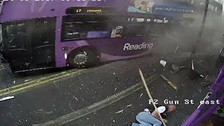 Bus smashes into man who then gets up to go for a pint [upl. by Ring]