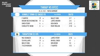 Higham amp District Youth League  U15  Thrapston CC U15 v Oundle Town CC U15 [upl. by Nalepka]