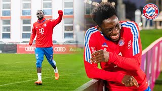 Mané comeback amp Davies skills  Best of FC Bayern training in January [upl. by Dalenna344]