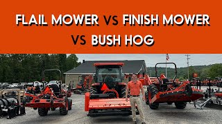 Flail Mower VS Finish Mower VS Bush Hog [upl. by Naz424]