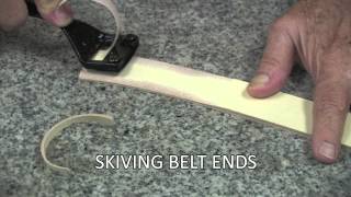 Using The Craftool Super Skiver On Leather [upl. by Bilat545]