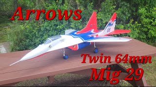 MaidenSecond flight of the Arrows Twin 64mm Mig 29 [upl. by Fromma]