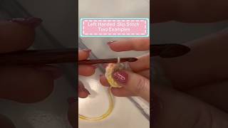 How to Slip Stitch Left Handed Crochet  SL ST [upl. by Niattirb]