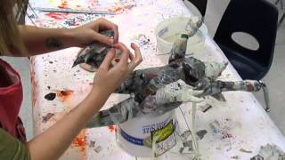 How to Make a Paper Mache Alebrije Step Three [upl. by Eirol]