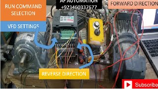 VARIABLE FREQUENCY DRIVE  VFD  FREQ SETTING  PARAMETER SETTING  URDU HINDI [upl. by Delmor]