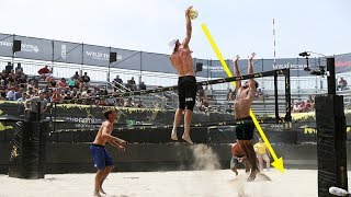 TOP 50 Poweful Beach Volleyball Spikes  2018 FIVB Beach Volleyball World Tour [upl. by Norret595]