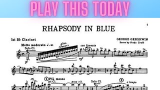 How to Glissando Rhapsody in Blue Clarinet Solo [upl. by Akinihs304]