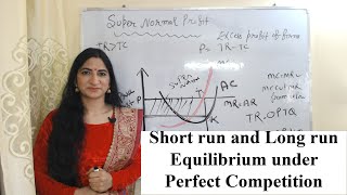 Short run and Long run equilibrium under perfect competition [upl. by Arretak]