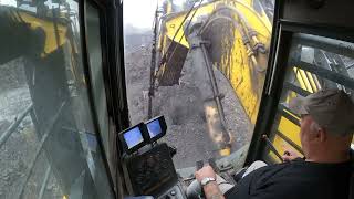 Komatsu PC3000  View from the cab [upl. by Eyram]