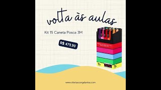 Coleção Caneta Posca 3M  KIT Caneta Poscas Ofertas Congelantes [upl. by Saduj]