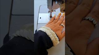 Sewing Tips And Tricks For Beautiful Pattern With Satin Ribbon nd Black Fabric In 24 Seconds Shorts [upl. by Dijam794]