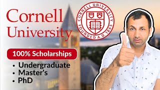 100 Scholarships for INTERNATIONAL STUDENTS at Cornell University  Undergrad Masters PhD [upl. by Lirpa]